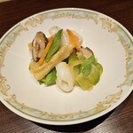 翠亨園 - イカとザーサイの炒め