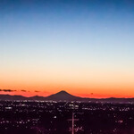 Omiyage Oshokujido Korokandaya - 客席から見える富士山（夕景）