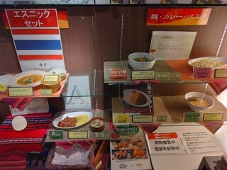 h Js cafe - 料理の展示、マッサマンカレーも捨てがたい(2023.9.15)