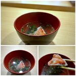 Kappou Sushi Hanaaza - ◆お吸い物は「金目鯛」入りで、出汁もいいお味。この価格で金目鯛のお吸い物を頂けるのは嬉しいですね。