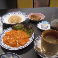 中国料理 桃園 - ２０１３年７月３０日エビチリ炒飯ランチセット１５００円