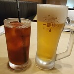 中国新派料理 天安 - 一番搾り 生ビール（中）