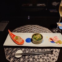 鉄板焼さわふじ - 付きだし　オクラの冷製最高