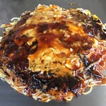 お好み焼き 新長 - そば肉玉 六五〇円＋玉子 五〇円＝七〇〇円なり