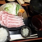 平田牧場 - 平牧金華豚しゃぶしゃぶ御膳・１５００円