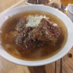 成吉思汗　だるま - シメの出汁投入。お茶漬け風