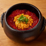 Luxury earthen pot rice with sea urchin and salmon roe 1.5 cups