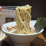 らぁ麺 芳山 - 濃厚鶏白湯つけそば(醤油) 950円 (冷盛 全粒粉)