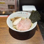 らぁ麺 芳山 - 濃厚鶏白湯つけそば(醤油) 950円 (冷盛 全粒粉)