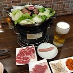 らむの家 - ジンギスカン、ベーシックコースに飲み放題