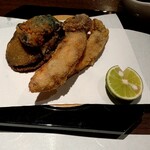 一徹 - 鮑と松茸の天ぷら