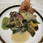 Teppanyaki Asahi - 鮑の盛り付け