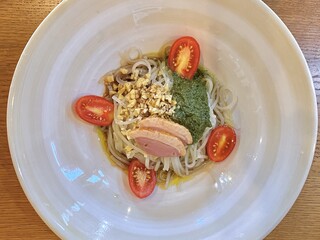 Fattoria Komoto - 自家製バジルとくるみの冷やかけ蕎麦