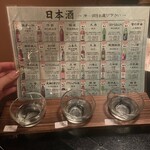Koshitsu Izakaya Hanamichi - 日本酒飲み比べ！