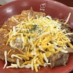 Nakau - ■チーズ牛あいがけカツ丼＋とん汁京風つけものセット¥1,220