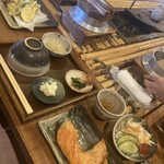 囲炉裏料理わ - 鮭かま定食