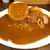 Toukyou Kare Bucchi Supaisu Kakeru Sake - 日替わりランチカレー（コロッケカレー） + ライスLLLサイズ + 鳥唐揚げ + カニクリ