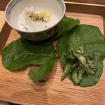 早苗饗 - 「山栗」紫蘇　胡瓜　新生姜