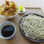 SOBA CAFEゆうひ - 【そばとミニ岬かき揚げセット　１６００円】