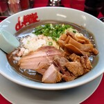 ラーメン山岡家 - 鬼煮干しラーメン＋JAF特典「コロチャーシュー」