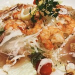 龍のかくれんぼ - 生ハムと海老のサラダ②