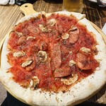 サンパチキッチン - チョリソとマッシュルームのピザ