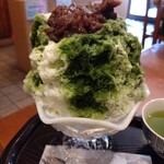 秀月堂 - 宇治ミルク金時（850円税込）　抹茶の味もミルクの味も濃すぎず喧嘩しないところに、あんこで甘さを足したりしながら食べ切れるとこが大好き