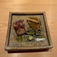 鮨 さかい - 煮蛸/福岡志賀島　蒸し鮑/佐賀唐津