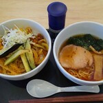 デニーズ - 肉味噌丼＆ミニラーメン￥990税込み(昼デニセット)(R5.9.27撮影)
