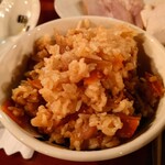 猫と月 - 鶏飯。