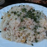 新宿天空ビアガーデン - 『熱々ガーリックライス』