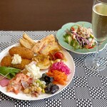 京都山科 ホテル山楽 - 前菜とサラダ