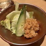 地葉 栄 - そぼろみそ野菜