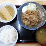 尾道大衆食堂せと - 豚の生姜焼き￥580＋ご飯・味噌汁・おでん￥280