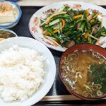 Asano Shokudou - ニラレバー炒め定食
