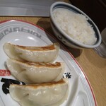 屯ちん - 定食の餃子とライス