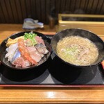 Totonoya Gonkichi - ◆ MEN'S限定 応援メニュー 1,500円/税込
                      (並海鮮丼 or 並チャーシュー丼 + 店主の選んだラーメン)