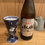 Ajisai Shin'Ya - アサヒスーパードライ 中瓶（680円）2023.8