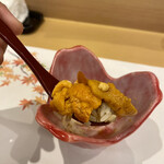 北新地 鮨 天ぷら いわい - ウニごはん