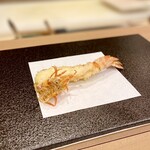 北新地 鮨 天ぷら いわい - 車海老の天ぷら