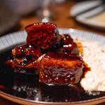 黒猫夜 - 2023.9 黒酢のスブタ くずし里芋添え