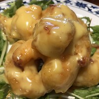 横浜中華街 重慶飯店 本館 - 海老のマヨネーズソース(アップ)