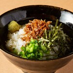 Ochazuke（boiled rice with tea）Chirimen Sansho