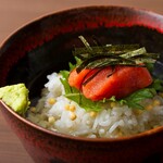 Ochazuke（boiled rice with tea）mentaiko