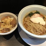 らーめん三極志 - 平日ランチセット(エビかけそば)