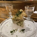 さけ富 - サザエのフリット青海苔のアクセントが抜群