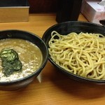 麺屋 双葉 - 濃厚辛つけ麺（750円）中盛り無料、ネギ（50円）