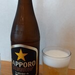 ラーメン処菊忠食堂 - 瓶ビールは中でサッポロ黒❗️(^^)v