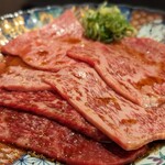 神戸焼肉かんてき - タレ三種  イチボ  ミスジ   サーロイン     文句なしの美味しさ。幸せでした〜