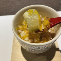 恵比寿 鮨 栞庵 やましろ - 冬瓜と鶏そぼろのあんかけ入り茶碗蒸し 恵比寿 鮨 栞庵 やましろ - 冬瓜と鶏そぼろのあんかけ入り茶碗蒸し